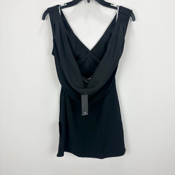 Lulus Perfection Bound Black Sleeveless Cowl Back Mini Dress Party Medium NWT - Picture 8 of 11